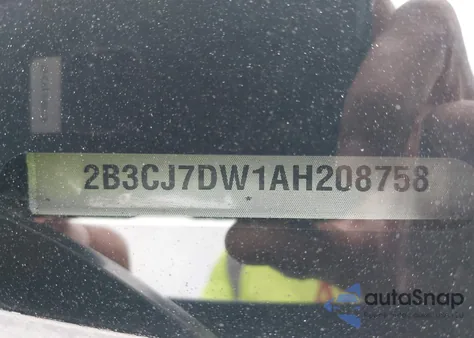 2010 Dodge Challenger Srt8 из США, поврежденный, VIN 2B3CJ7DW1AH208758